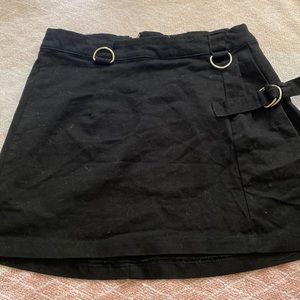 Black mini skirt